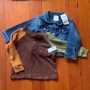 NWT 18mo jean jacket and long sleeve